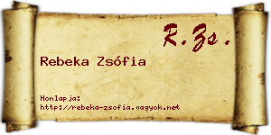 Rebeka Zsófia névjegykártya